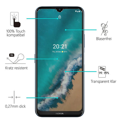 Kratzfeste und bruchsichere 9H Panzerfolie für Nokia G50