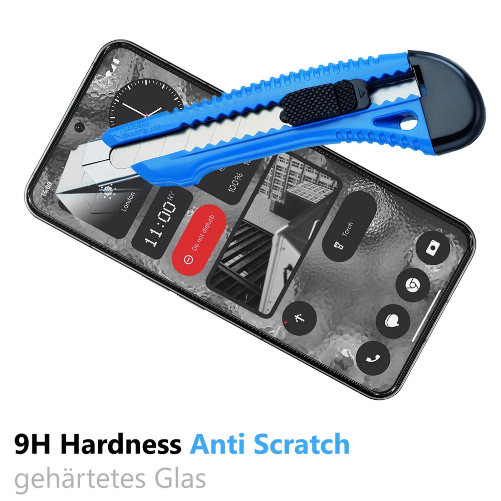 Kratzfeste und bruchsichere 9H Panzerfolie für Nothing Phone 2