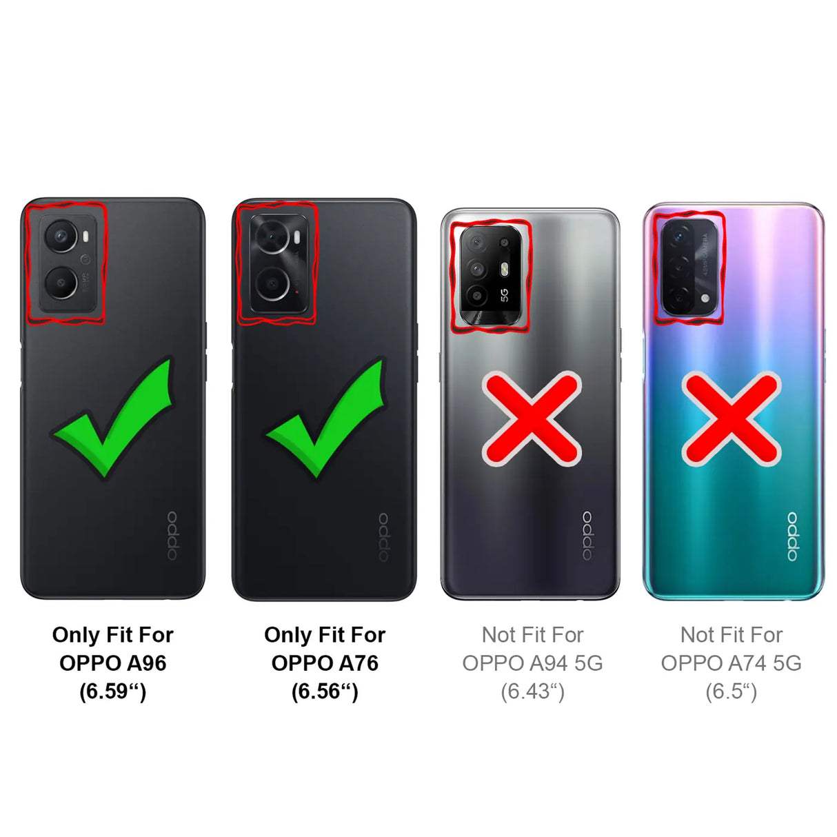 Kratzfeste und bruchsichere 9H Panzerfolie für OPPO A96 / A76