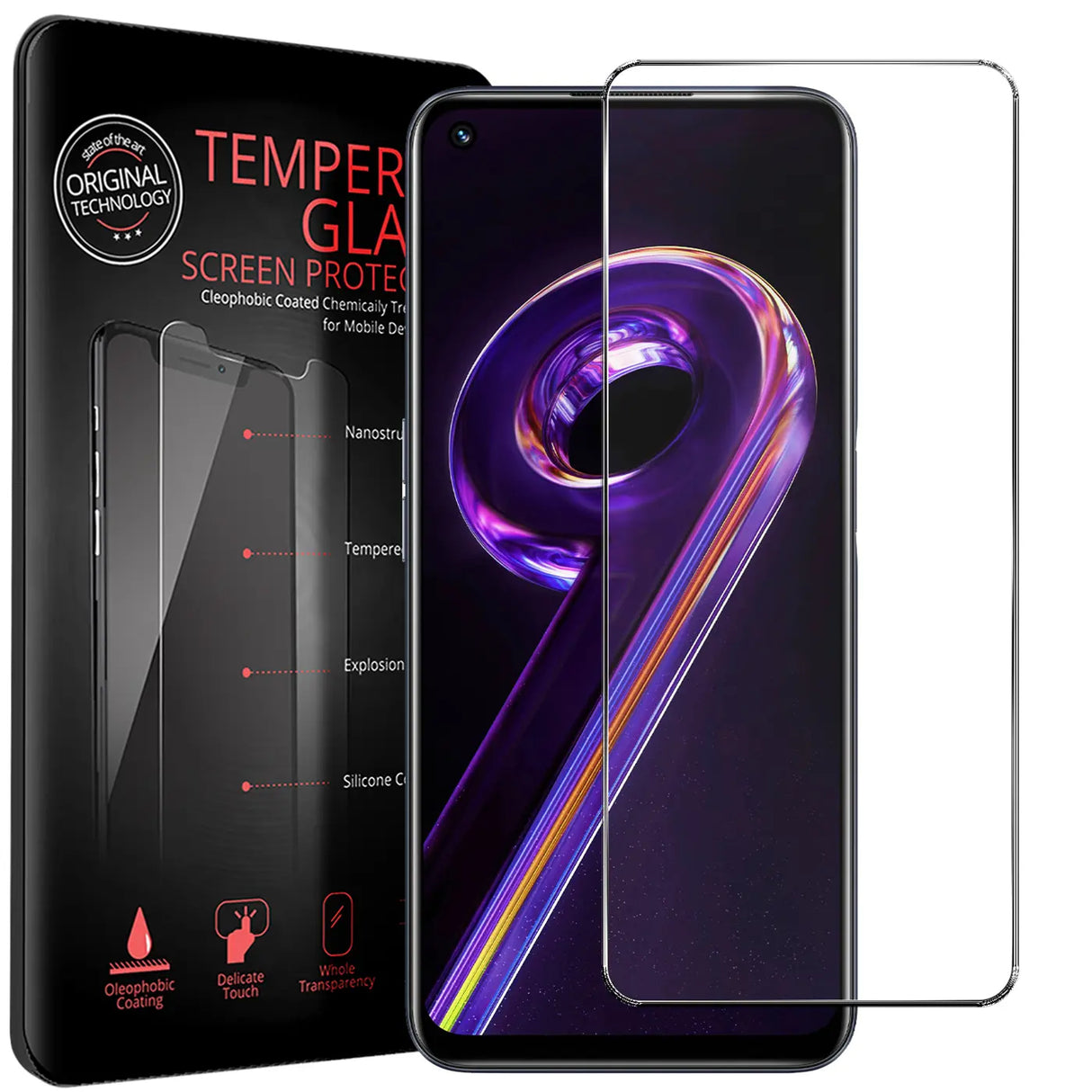 Kratzfeste und bruchsichere 9H Panzerfolie für Realme 9 Pro+ / Realme 9 4G