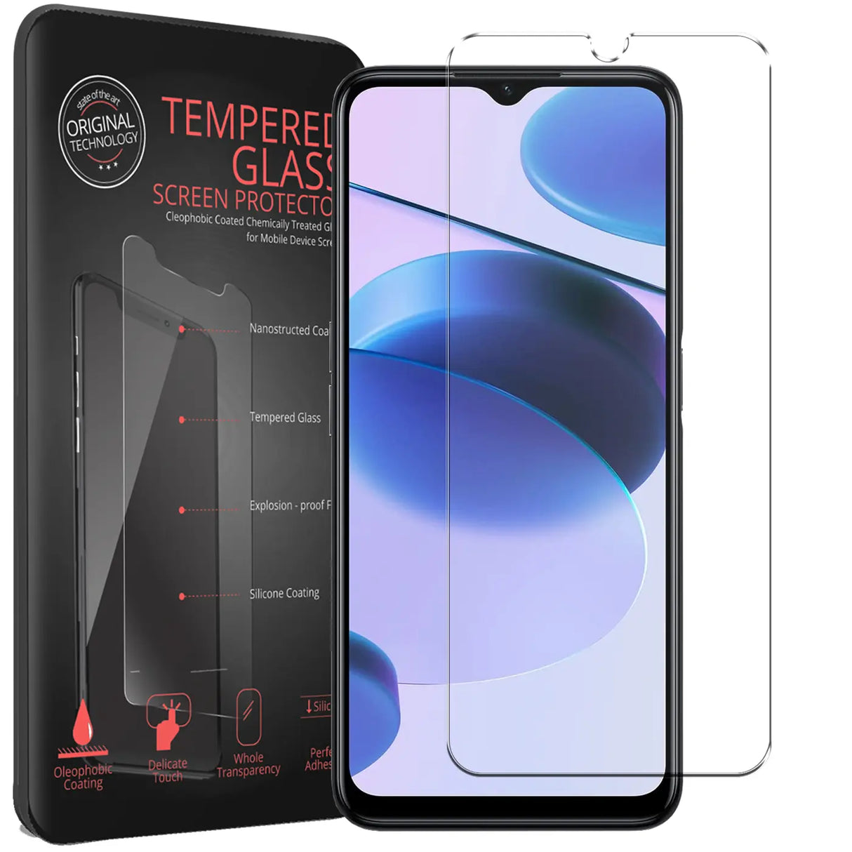 Kratzfeste und bruchsichere 9H Panzerfolie für Realme C35