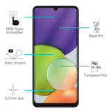 Kratzfeste und bruchsichere 9H Panzerfolie für Samsung Galaxy A22 4G / M32 / M22