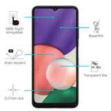 Kratzfeste und bruchsichere 9H Panzerfolie für Samsung Galaxy A22 5G