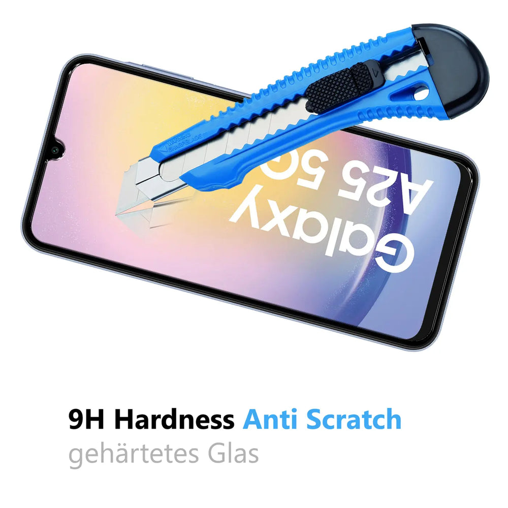 Kratzfeste und bruchsichere 9H Panzerfolie für Samsung Galaxy A25 5G