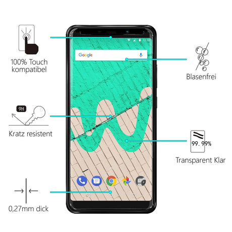Kratzfeste und bruchsichere 9H Panzerfolie für Wiko View Max