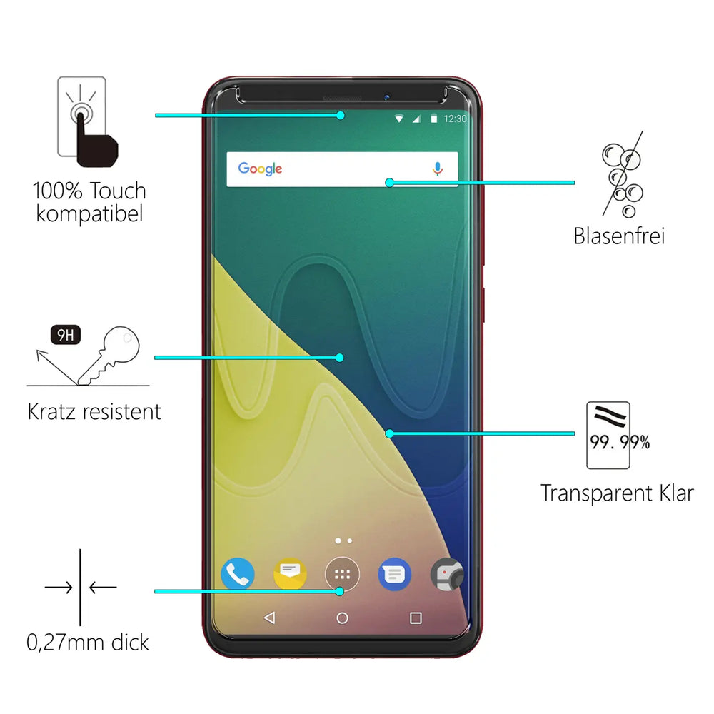 Kratzfeste und bruchsichere 9H Panzerfolie für Wiko View Z