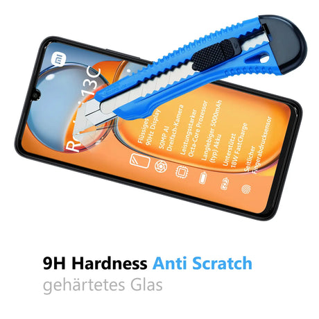 Kratzfeste und bruchsichere 9H Panzerfolie für Xiaomi Redmi 13C