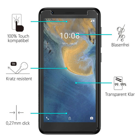 Kratzfeste und bruchsichere 9H Panzerfolie für ZTE Blade A31 Lite