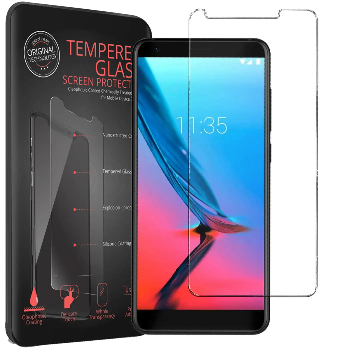 Kratzfeste und bruchsichere 9H Panzerfolie für ZTE Blade V9