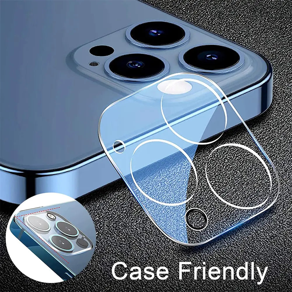 Kamera-Schutzglas aus Glas für iPhone 12 Pro Max, Nahaufnahme, von oben