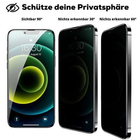 Kratzfestes Panzerglas für iPhone X / XS / 11 Pro mit Blickschutz