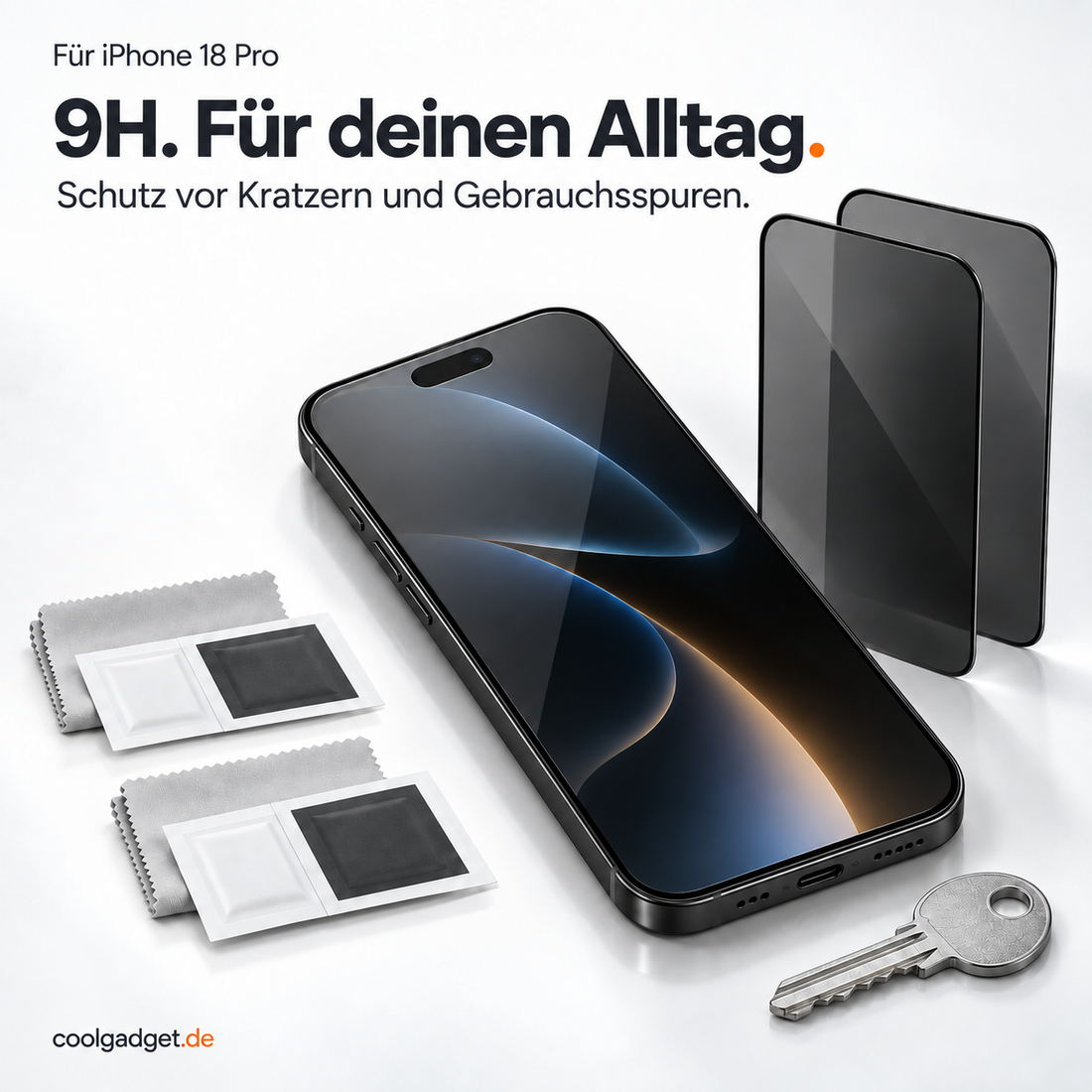 Kratzresistentes 9H Hartglas