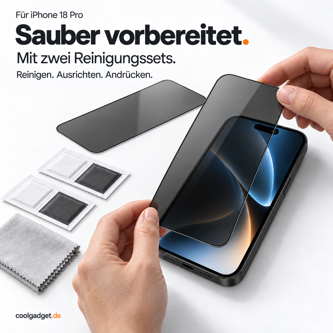 Einfache Montage mit Reinigungsset