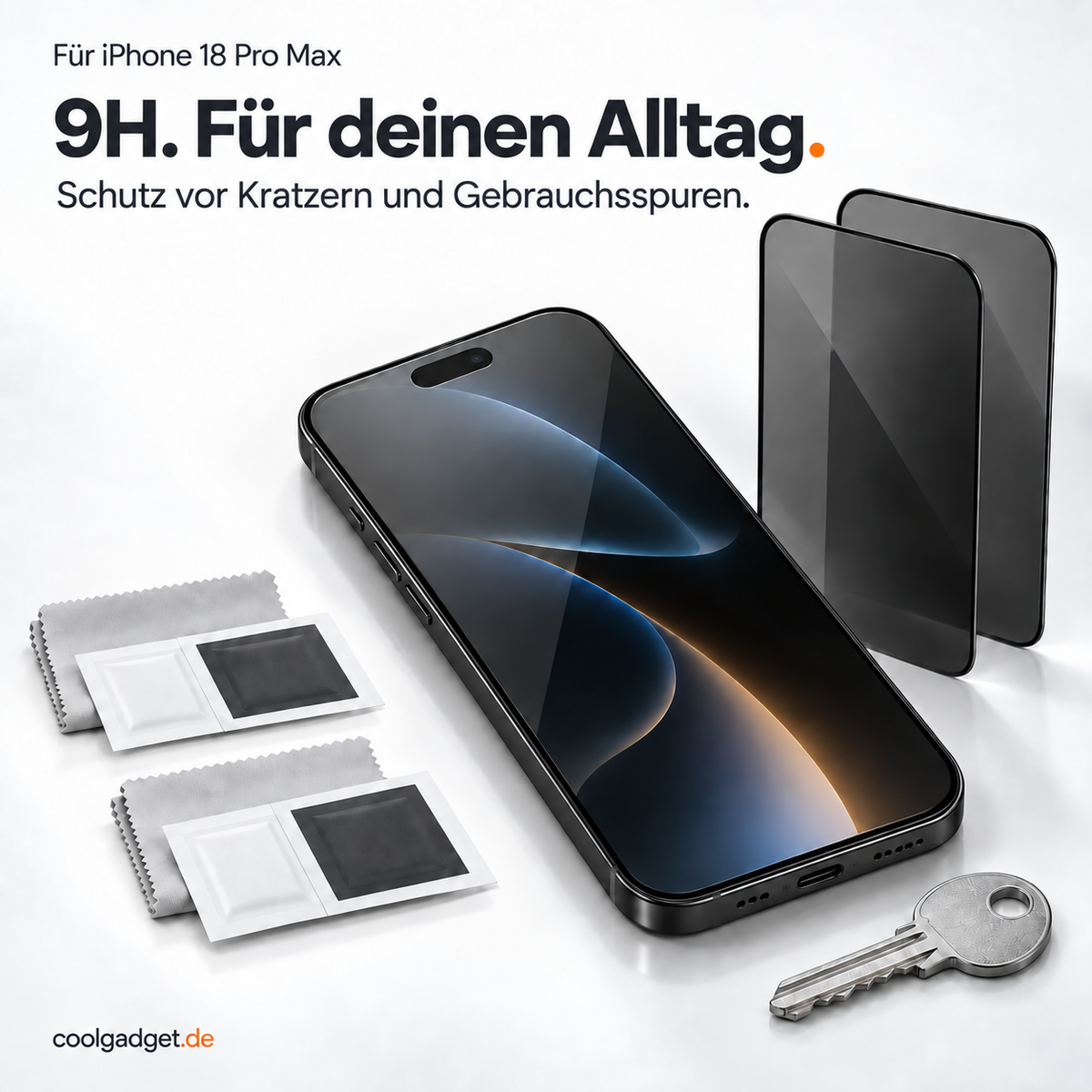 iPhone 18 Pro Max - Blickschutz Panzerglas 9H 2er-Set