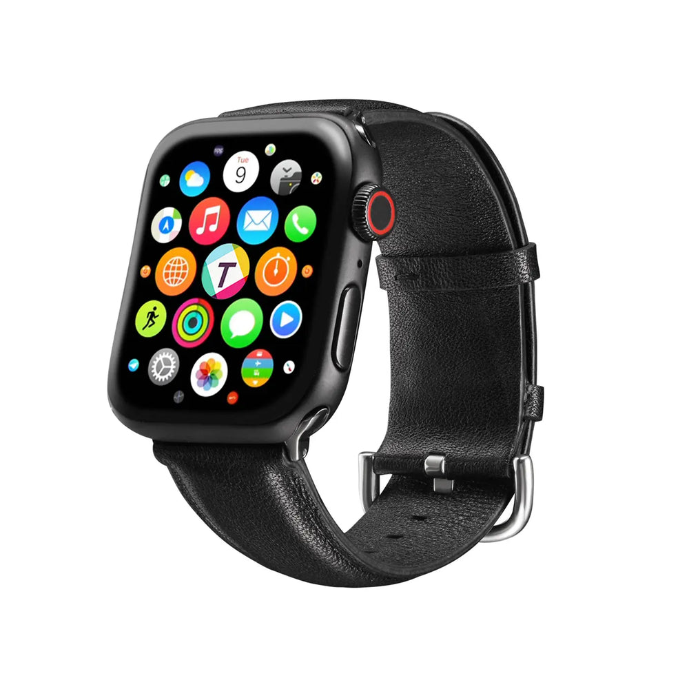 Edles Lederarmband für Apple Watch Smartwatch, aus hochwertigem Echtleder gefertigt, hautfreundlich und langlebig – stilvoll für Alltag & besondere Anlässe.