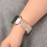 Elegante Charms & Deko-Ringe für Smartwatch Smartwatch – Armbandschmuck-Set für 20–22 mm Silikon- und Sportarmbänder, stilvoll & funkelnd