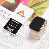 Elegante Charms & Deko-Ringe für Smartwatch Smartwatch – Armbandschmuck-Set für 20–22 mm Silikon- und Sportarmbänder, stilvoll & funkelnd