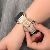 Elegante Charms & Deko-Ringe für Smartwatch Smartwatch – Armbandschmuck-Set für 20–22 mm Silikon- und Sportarmbänder, stilvoll & funkelnd