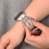 Elegante Charms & Deko-Ringe für Smartwatch Smartwatch – Armbandschmuck-Set für 20–22 mm Silikon- und Sportarmbänder, stilvoll & funkelnd