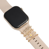 Elegante Charms & Deko-Ringe für Smartwatch Smartwatch – Armbandschmuck-Set für 20–22 mm Silikon- und Sportarmbänder, stilvoll & funkelnd