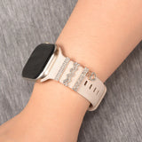 Elegante Charms & Deko-Ringe für Smartwatch Smartwatch – Armbandschmuck-Set für 20–22 mm Silikon- und Sportarmbänder, stilvoll & funkelnd