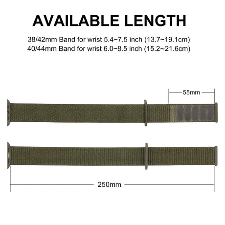 Nylonarmband mit Klettverschluss für Apple Watch Smartwatch, leicht, flexibel und individuell einstellbar – ideal für Sport und tägliche Nutzung.