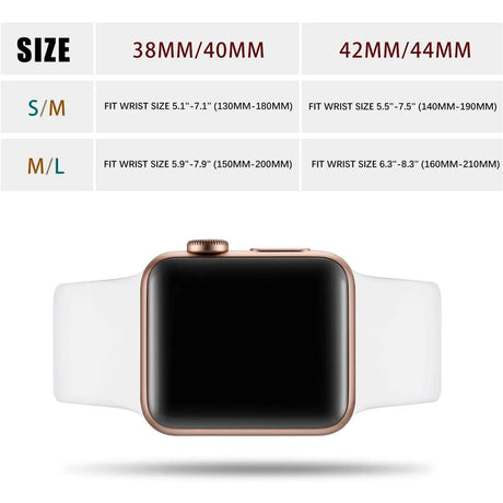 Flexibles Silikonarmband für Apple Watch Smartwatch, strapazierfähig, pflegeleicht und in vielen Farben erhältlich – ideal für Alltag & Sport.