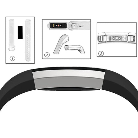 Flexibles Silikonarmband für Fitbit Alta / HR Smartwatch, strapazierfähig, pflegeleicht und in vielen Farben erhältlich – ideal für Alltag & Sport.