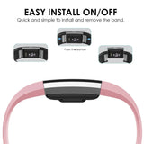 Flexibles Silikonarmband für Fitbit Charge 2 Smartwatch, strapazierfähig, pflegeleicht und in vielen Farben erhältlich – ideal für Alltag & Sport.