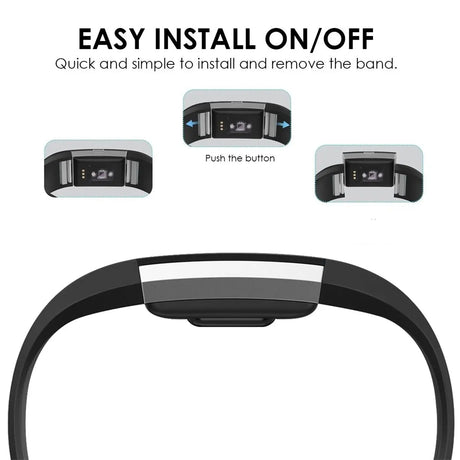 Flexibles Silikonarmband für Fitbit Charge 2 Smartwatch, strapazierfähig, pflegeleicht und in vielen Farben erhältlich – ideal für Alltag & Sport.