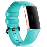 Flexibles Silikonarmband für Fitbit Charge 3 / 4 Smartwatch, strapazierfähig, pflegeleicht und in vielen Farben erhältlich – ideal für Alltag & Sport.