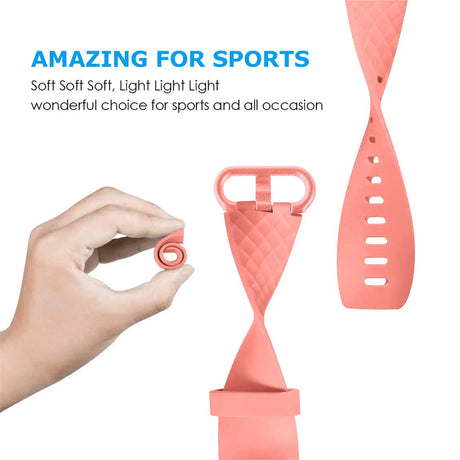 Flexibles Silikonarmband für Fitbit Charge 3 / 4 Smartwatch, strapazierfähig, pflegeleicht und in vielen Farben erhältlich – ideal für Alltag & Sport.