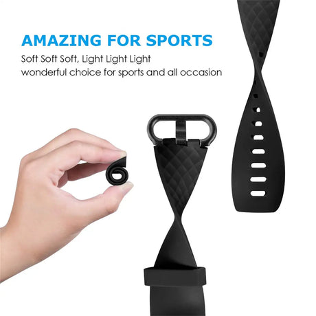Flexibles Silikonarmband für Fitbit Charge 3 / 4 Smartwatch, strapazierfähig, pflegeleicht und in vielen Farben erhältlich – ideal für Alltag & Sport.