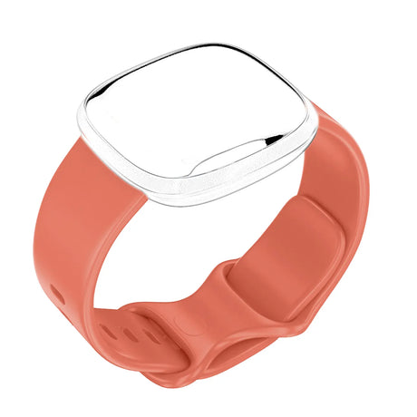 Flexibles Silikonarmband für Fitbit Versa 3 / Sense Smartwatch, strapazierfähig, pflegeleicht und in vielen Farben erhältlich – ideal für Alltag & Sport.