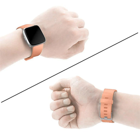 Flexibles Silikonarmband für Fitbit Versa / Lite Smartwatch, strapazierfähig, pflegeleicht und in vielen Farben erhältlich – ideal für Alltag & Sport.