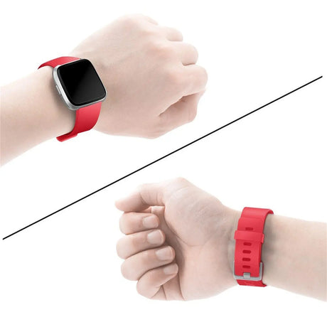 Flexibles Silikonarmband für Fitbit Versa / Lite Smartwatch, strapazierfähig, pflegeleicht und in vielen Farben erhältlich – ideal für Alltag & Sport.