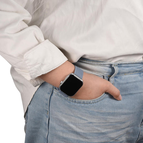 Nylon Loop Armband Apple Watch - Babyblau