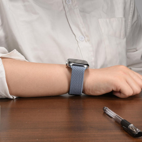 Nylon Loop Armband Apple Watch - Babyblau