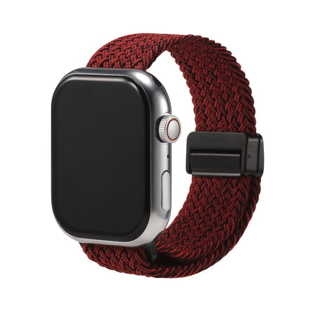 Nylon Loop Armband Apple Watch - Dunkelrot