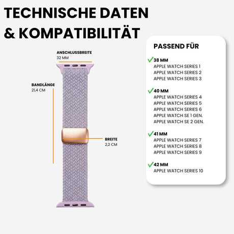 Kompatibilität 38/40/41mm - Nebelviolett