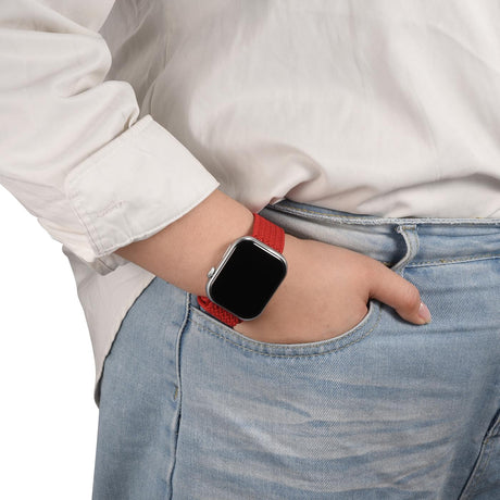 Nylon Loop Armband Apple Watch - Rot