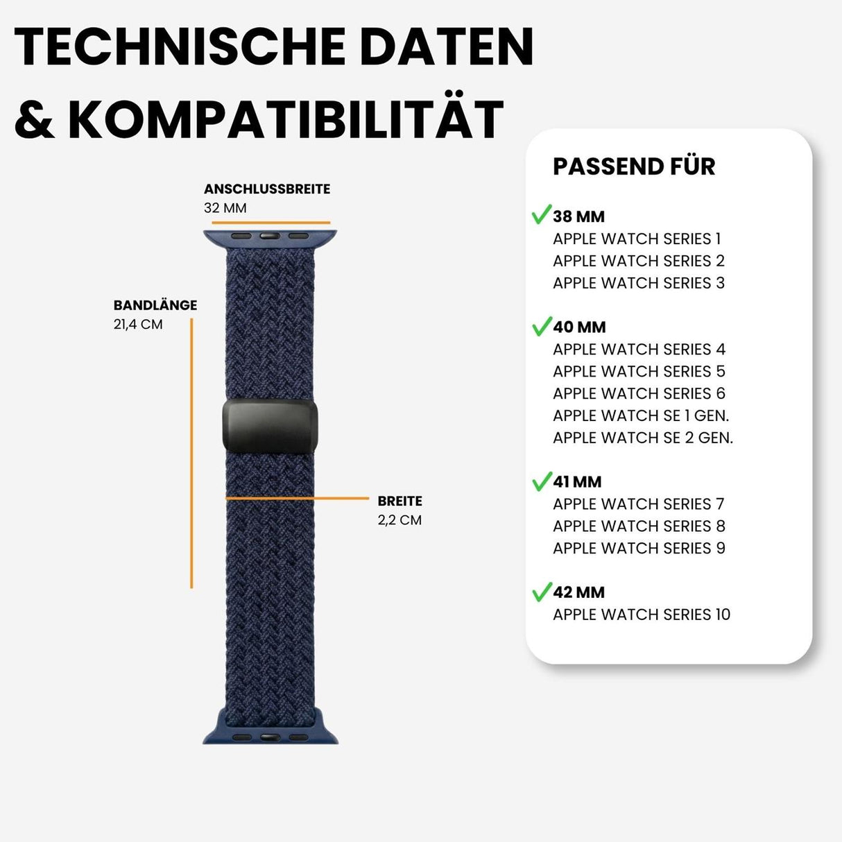 Kompatibilität 38/40/41mm - Sturmblau
