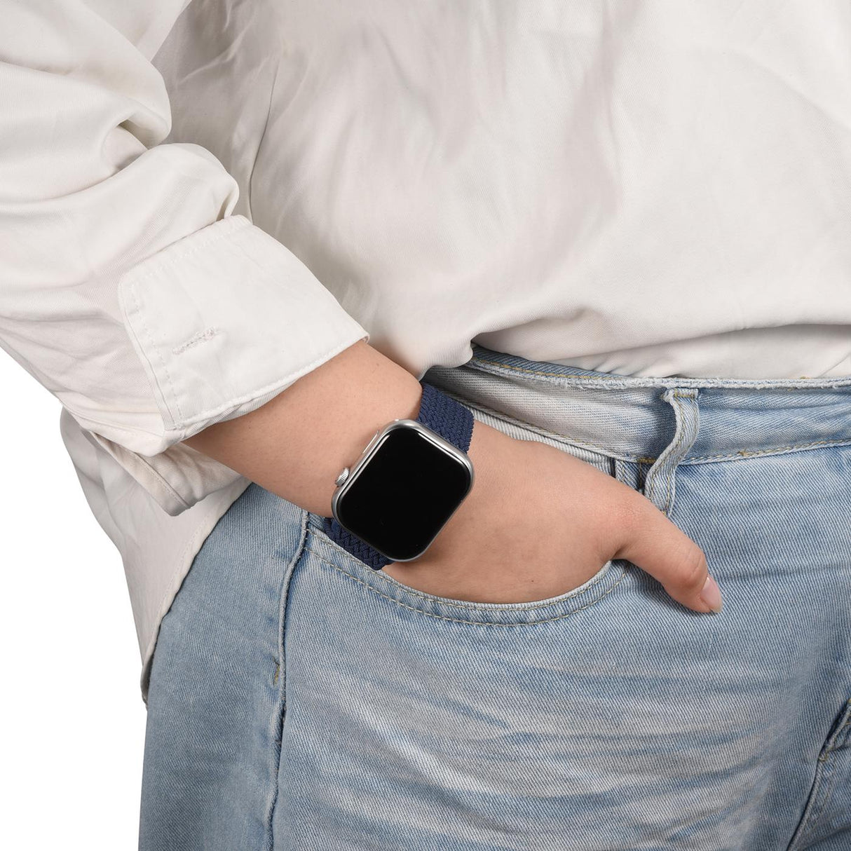 Nylon Loop Armband Apple Watch - Sturmblau