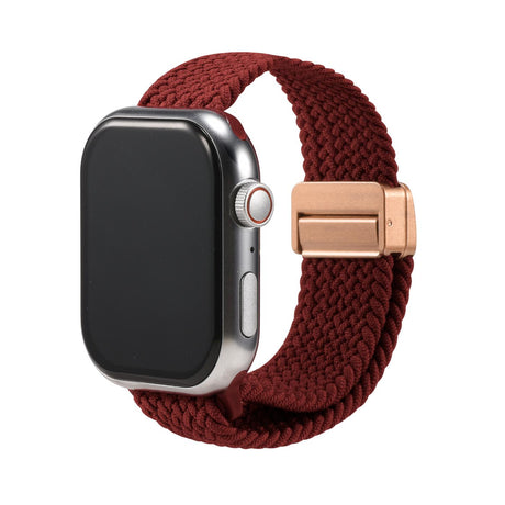 Nylon Loop Armband Apple Watch - Weinrot
