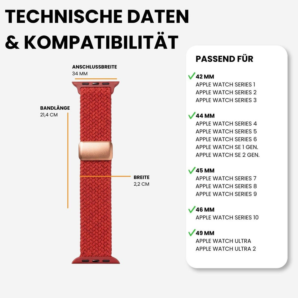Kompatibilität 42/44/45/49mm - Rot