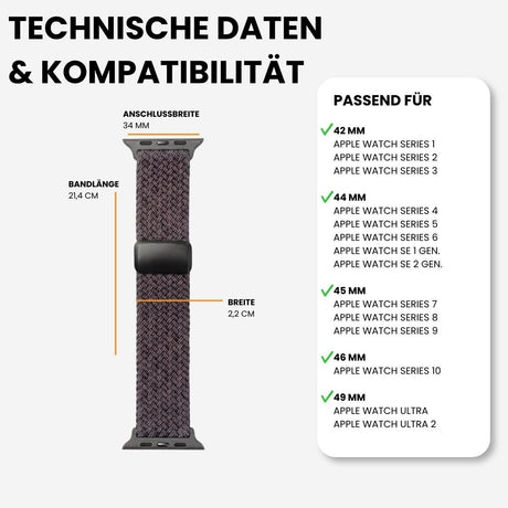 Kompatibilität 42/44/45/49mm - Spacegrau