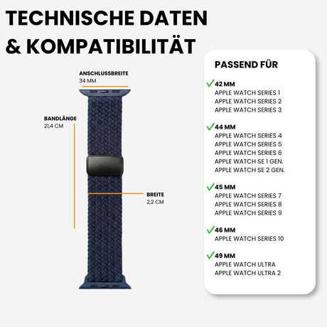 Kompatibilität 42/44/45/49mm - Sturmblau