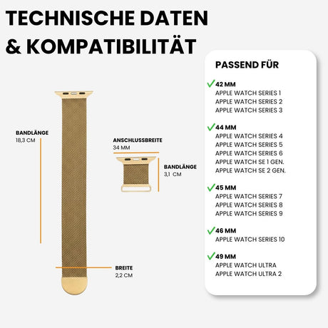 Kompatibilität 42/44/45/49mm - Gold