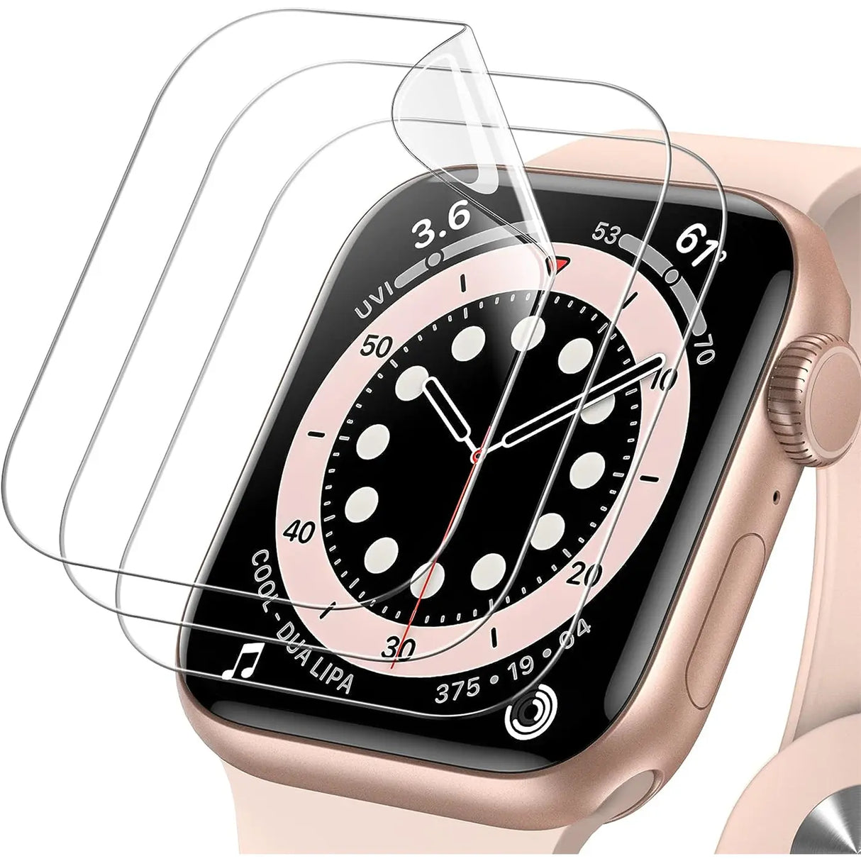 TPU Schutzfolie für Apple Watch 4 / 5 / 6 - 44mm – flexible Folie für Display