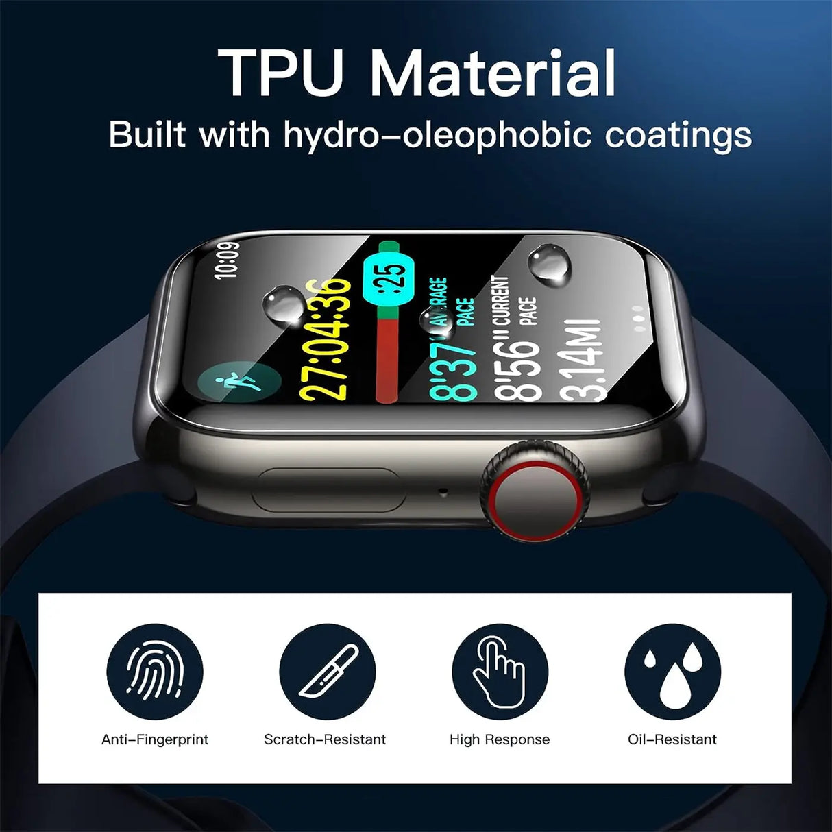 TPU Schutzfolie für iWatch 7 - 41mm – flexible Folie für Display